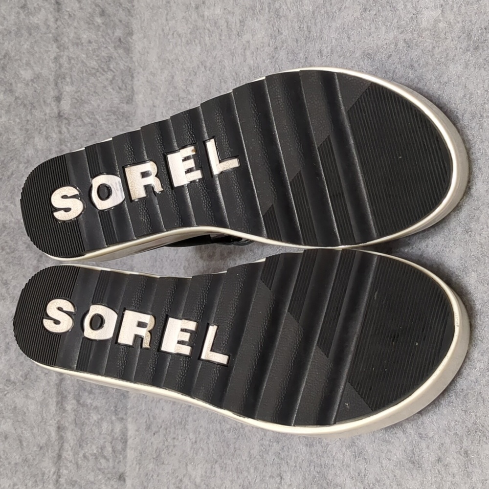 Sorel Cameron Flatform Platform Sandals White Black Colorblock Women's US Size 7 - Picture 6 of 8